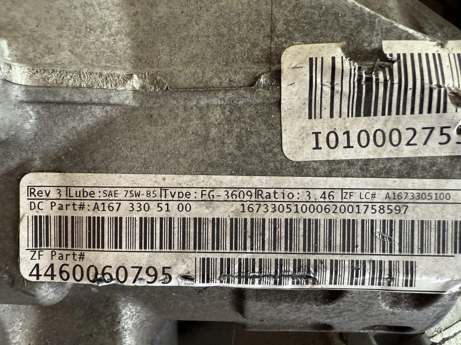 Diferencial delantero Mercedes GLE W167 / GLS – relación 3.46 – Ref. A1673305100 - Imagen 3